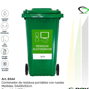 Contenedor diferenciado por tipo de residuo